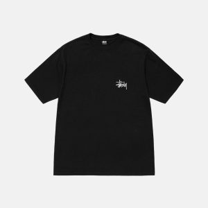 BASIC STÜSSY TEE PIGMENT FARVET SORT