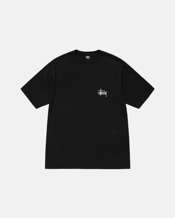 BASIC STÜSSY TEE PIGMENT FARVET SORT