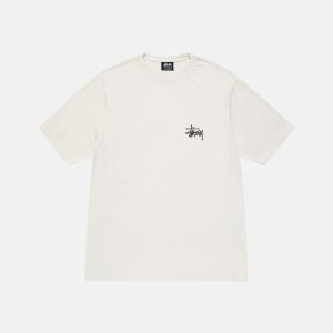 BASIC STÜSSY TEE PIGMENT FARVET HVID