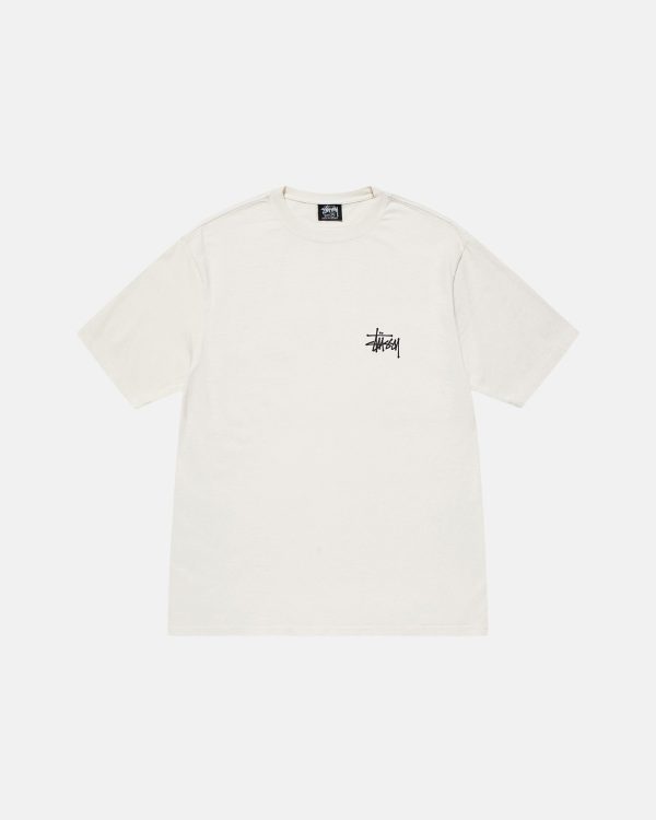 BASIC STÜSSY TEE PIGMENT FARVET HVID