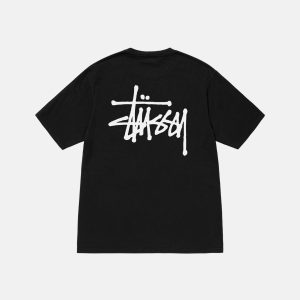 BASIC STÜSSY TEE PIGMENT FARVET SORT