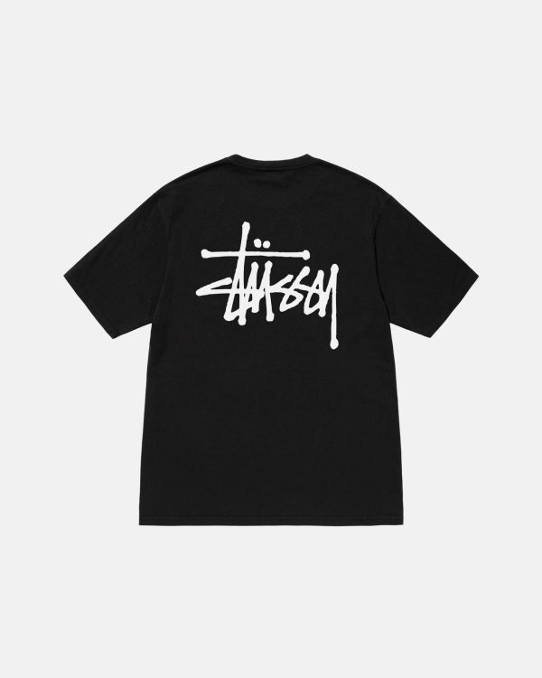 BASIC STÜSSY TEE PIGMENT FARVET SORT