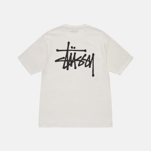 BASIC STÜSSY TEE PIGMENT FARVET HVID