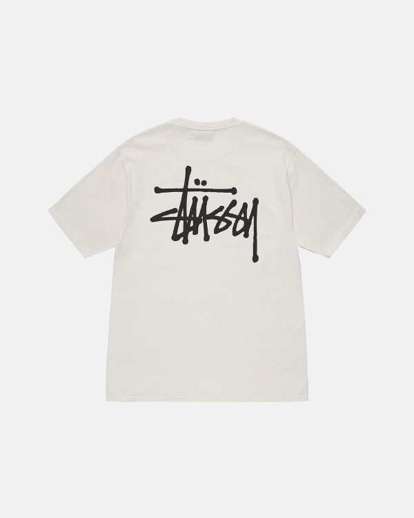 BASIC STÜSSY TEE PIGMENT FARVET HVID