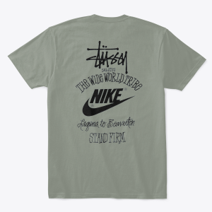 Nike x Stussy The Wide World Tribe Grå T-shirt