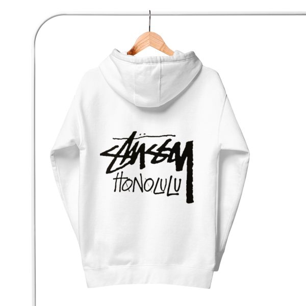 STUSSY HONOLULU HOODIE HVID