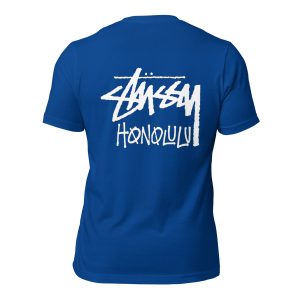 STUSSY HONOLULU T-SHIRT BLÅ